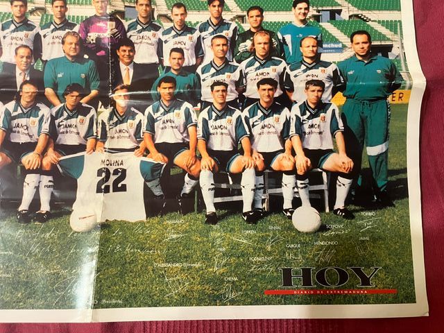 POSTER EQUIPO FÚTBOL MERIDA CP TEMPORADA 1997-1998