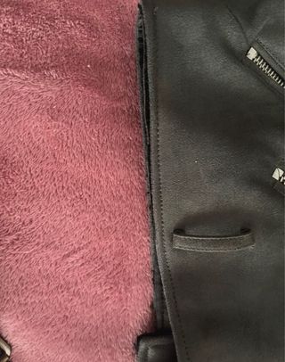 Cazadora efecto ante ZARA BASIC gris