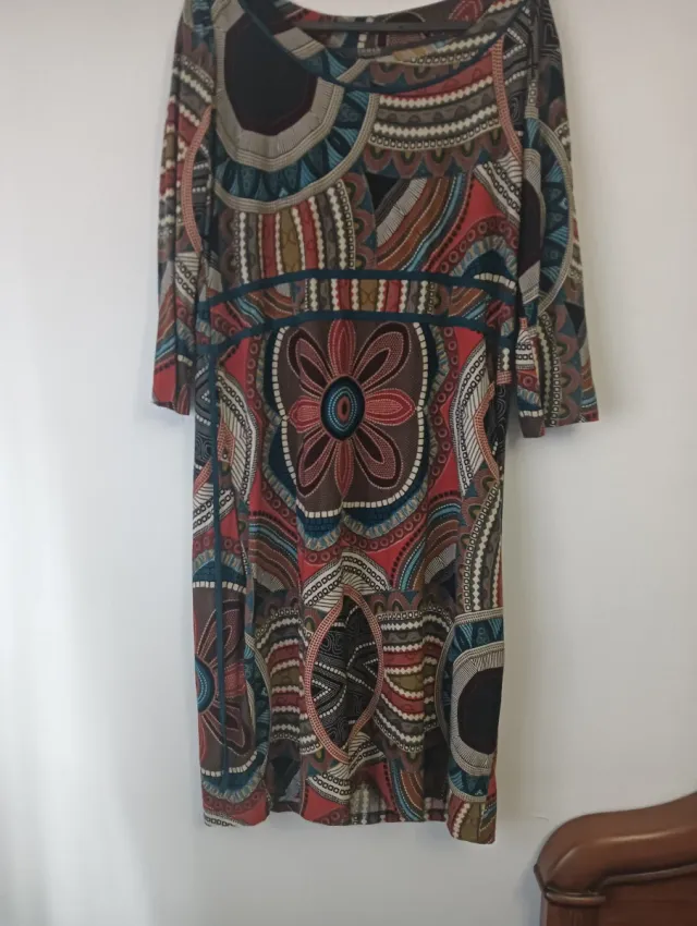 Vestido estampado multicolor talla M