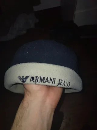 Gorro Armani Jeans Invierno Azul/Blanco
