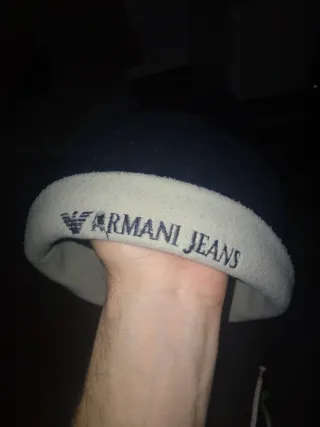 Gorro Armani Jeans Invierno Azul/Blanco