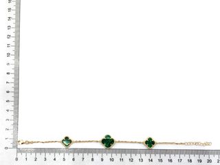 pulsera oro 18k con piedra con malaquita