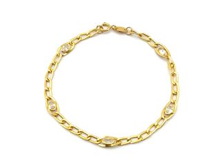 pulsera oro 18k con circonita