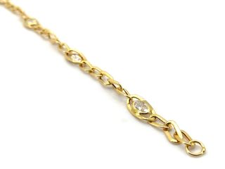 pulsera oro 18k con circonita