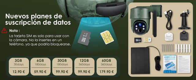 Fotocamera Solare da Caccia 4G + Pannello Solare / con SIM