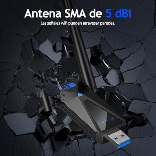 Adaptador WiFi USB 1300Mbps 5dBi ElecGogo