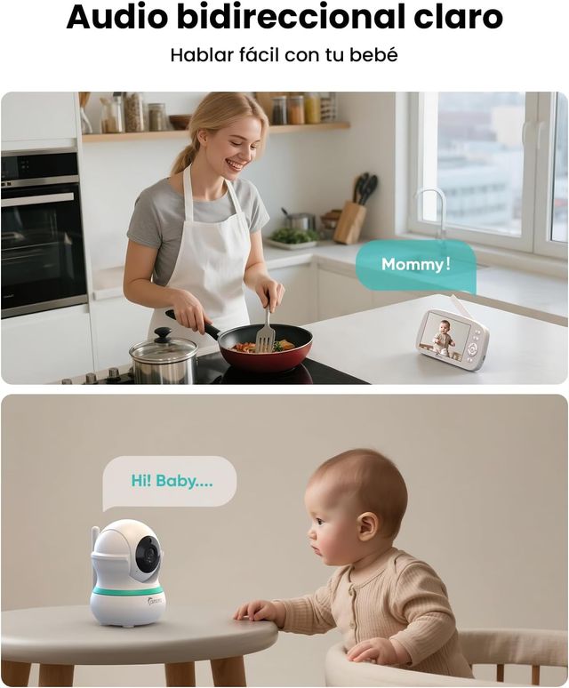 Videocamera per neonati da 5'' / non necessita di wifi