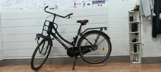 Bicicleta Holandesa con cesta de madera