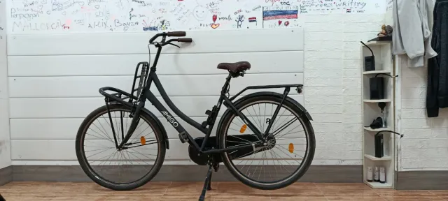 Bicicleta Holandesa con cesta de madera