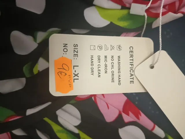 Vestido largo estampado flores y lunares