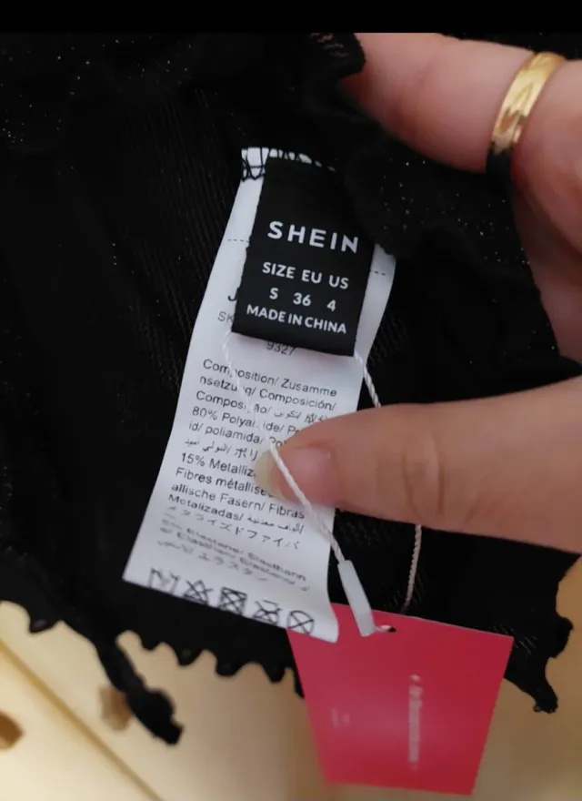 Top/ Blusa brillante manga larga talla S