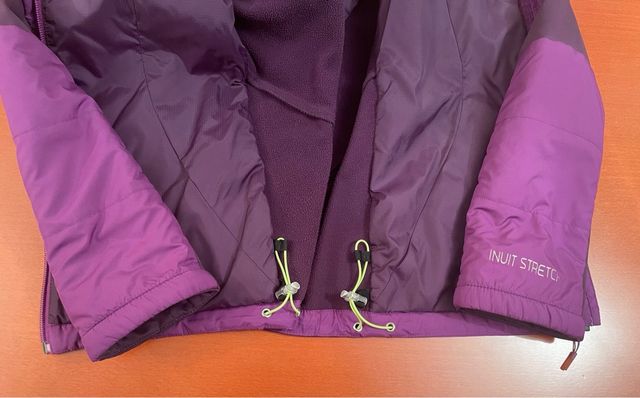 Chaqueta morada con capucha QUECHUA