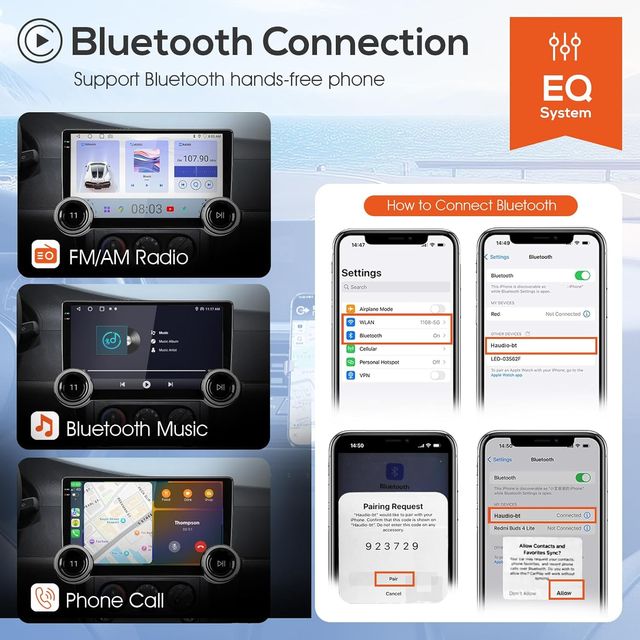 Autoradio 2 DIN CarPlay Android 10.1