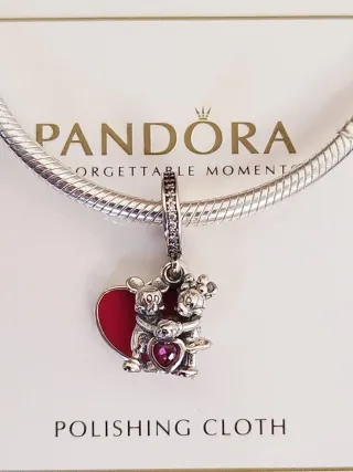 Charm Colgante Corazón Mickey Minnie Amor Disney