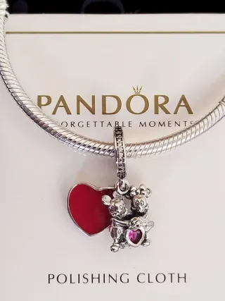 Charm Colgante Corazón Mickey Minnie Amor Disney