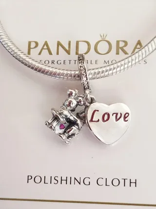 Charm Colgante Corazón Mickey Minnie Amor Disney