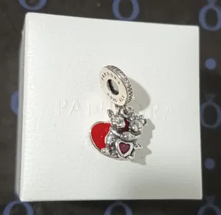 Charm Colgante Corazón Mickey Minnie Amor Disney