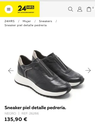 Zapatos negros de piel marca 24 h
