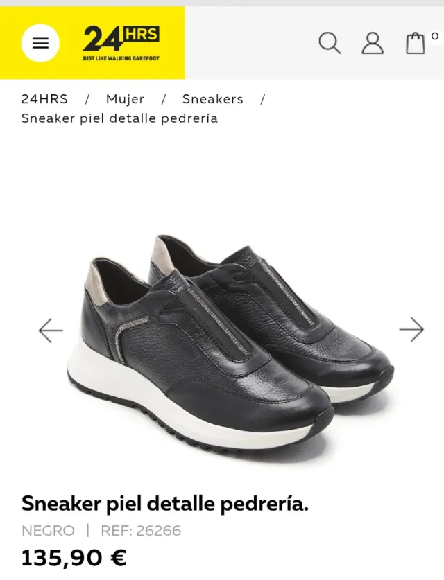 Zapatos negros de piel marca 24 h