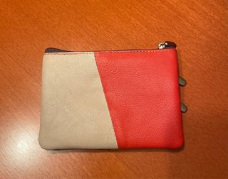 Monedero/llavero 3 cremallerasMULTICOLOR piel 100%