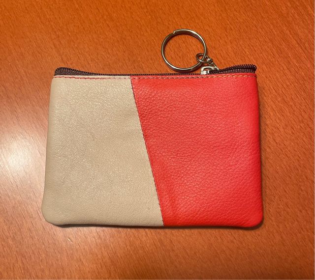 Monedero llavero MULTICOLOR piel 100%
