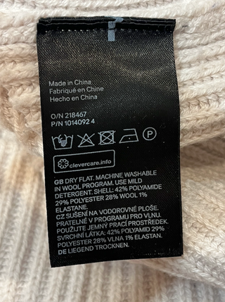 Vestido estilo Chaleco invierno de punto beige H&M