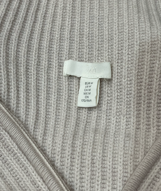 Vestido estilo Chaleco invierno de punto beige H&M