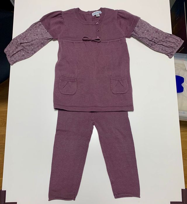 Conjunto morado niña Verbaudet