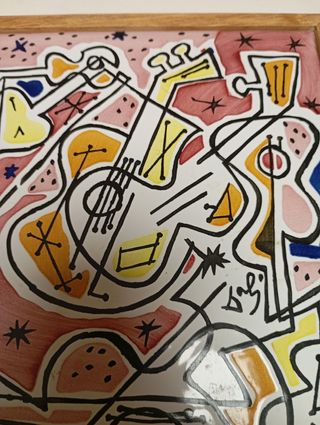 Azulejo Las Guitarras Salvador Dalí 1954