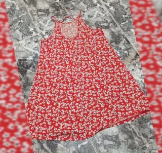 Vestido Verano Estampado Floral Rojo
