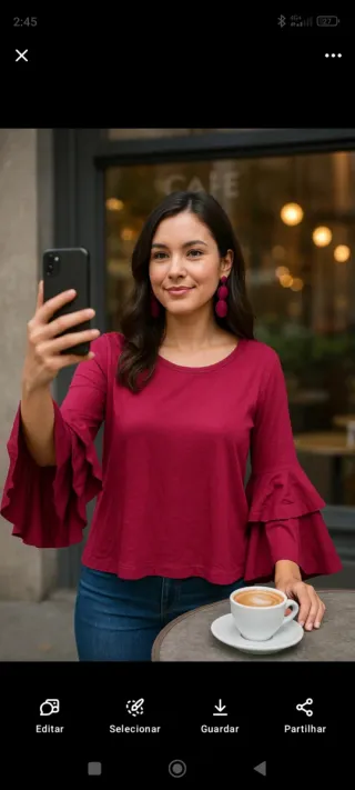 Camisola Manga Boca Sino SEXY- Tam:S/M