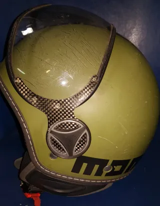 Casco Momo Verde e Nero Taglia M
