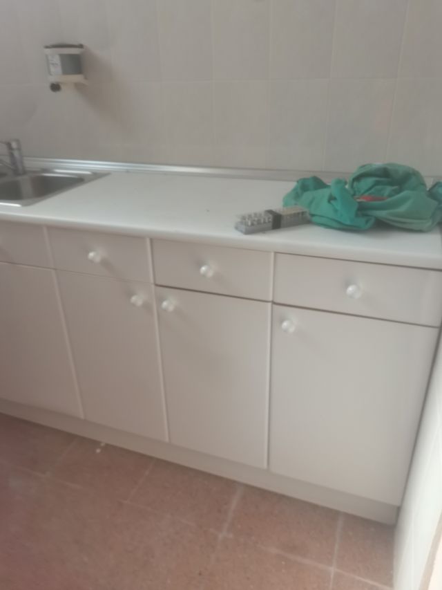 Muebles de cocina con fregadero doble