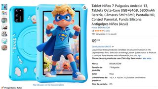 Tablet Niños 7 Pulgadas 8GB+64GB