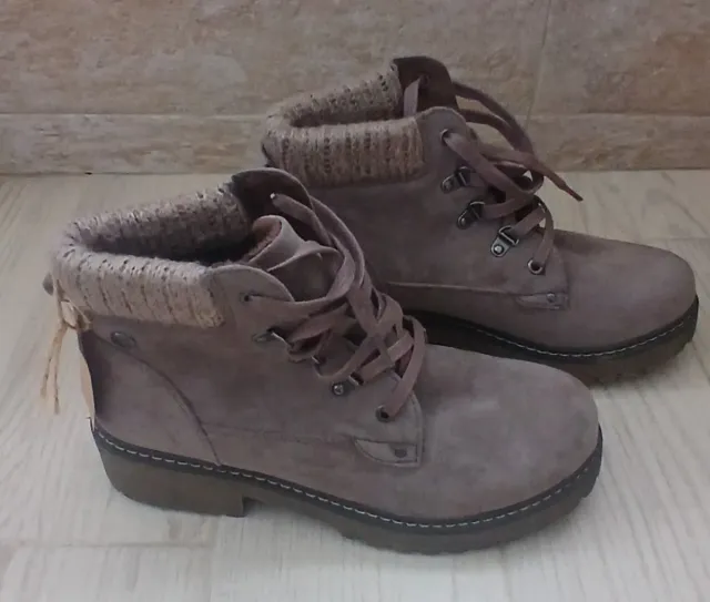 Botines bajos mujer beige/marrón