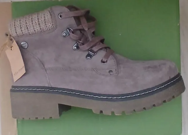 Botines bajos mujer beige/marrón