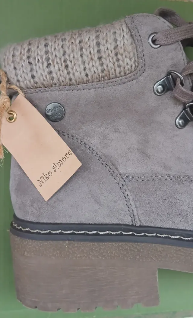 Botines bajos mujer beige/marrón