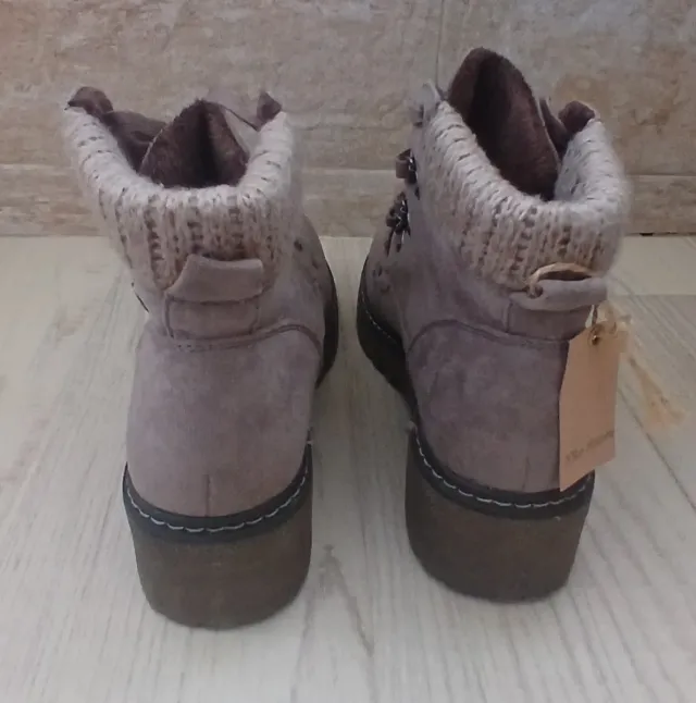 Botines bajos mujer beige/marrón