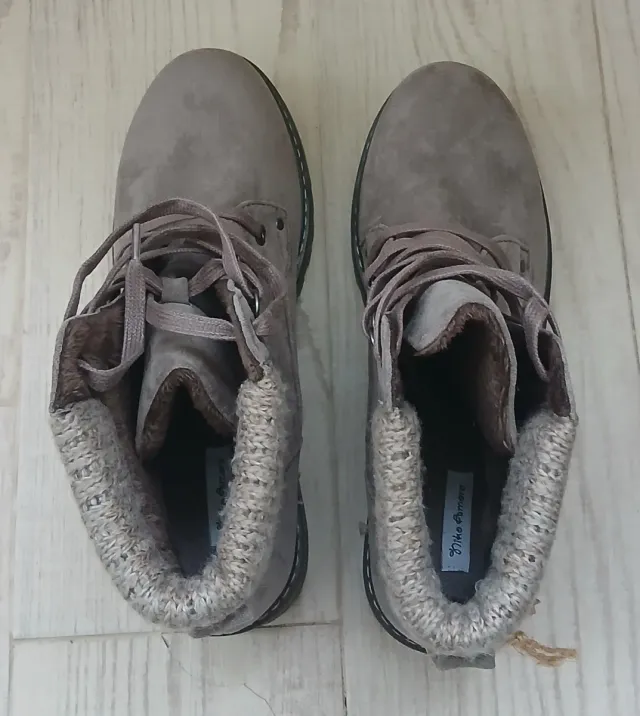 Botines bajos mujer beige/marrón