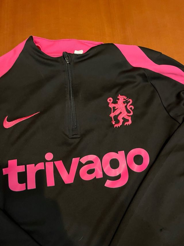 Sudadera Nike Chelsea FC Trivago Negra y Rosa