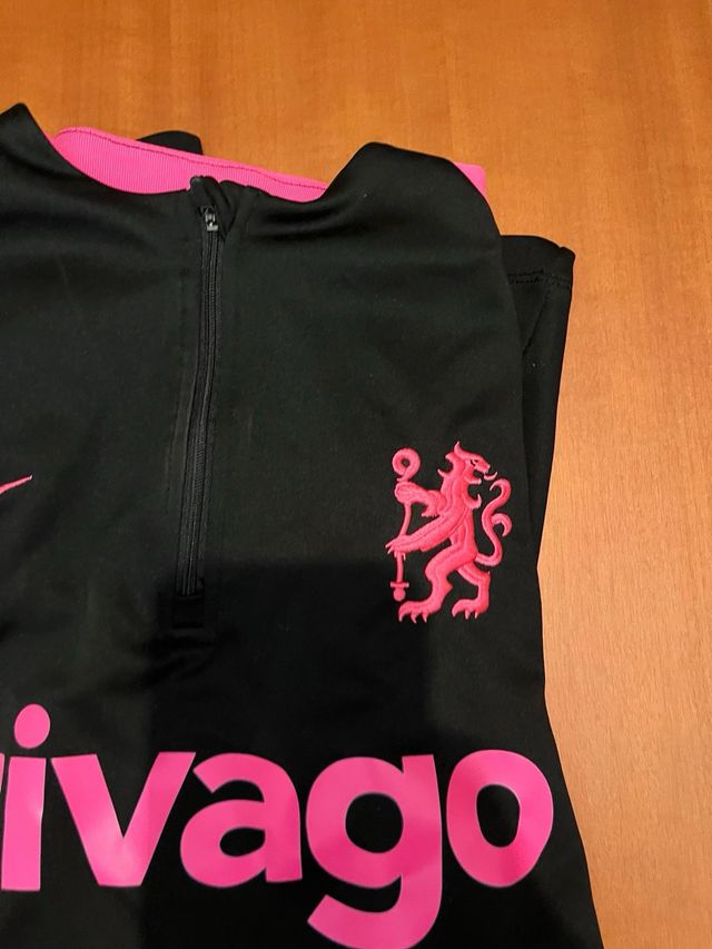 Sudadera Nike Chelsea FC Trivago Negra y Rosa