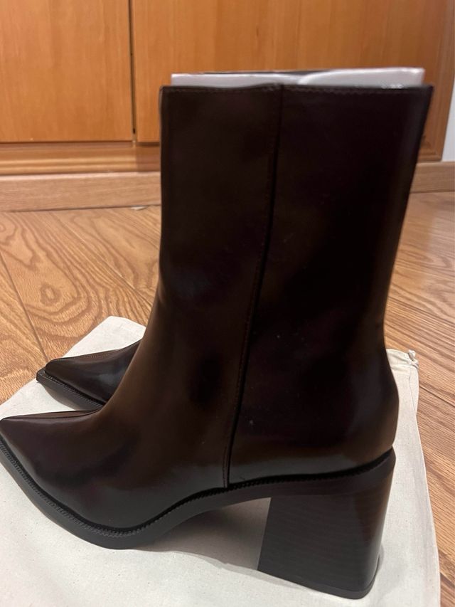 Botín Zara Marrón Tacón - 39