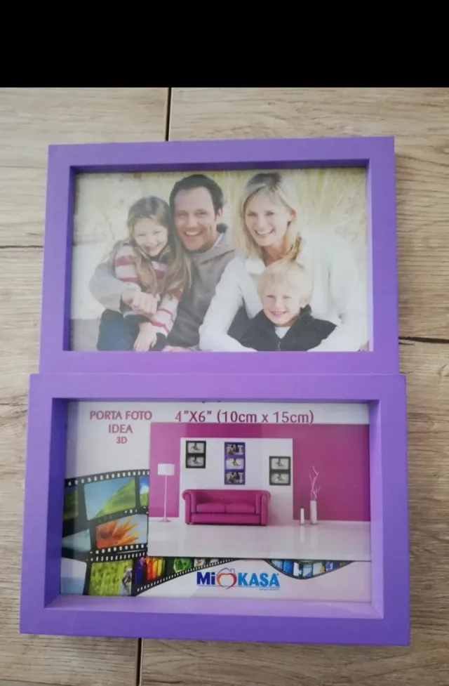 Portafoto da appoggio e/ o parete viola