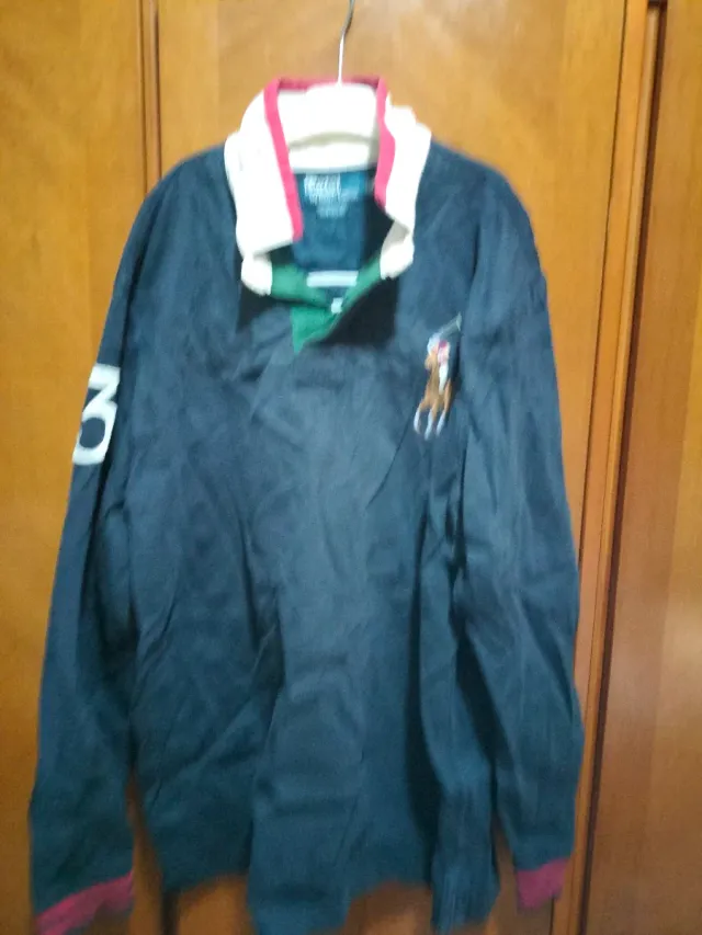 Polo Ralph Lauren Manga Larga Azul Marino Talla L