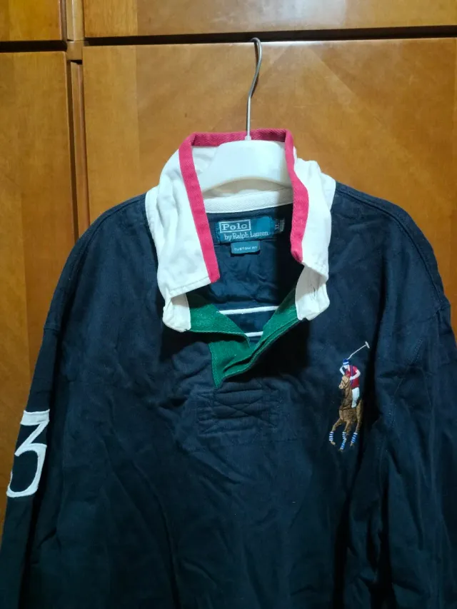 Polo Ralph Lauren Manga Larga Azul Marino Talla L