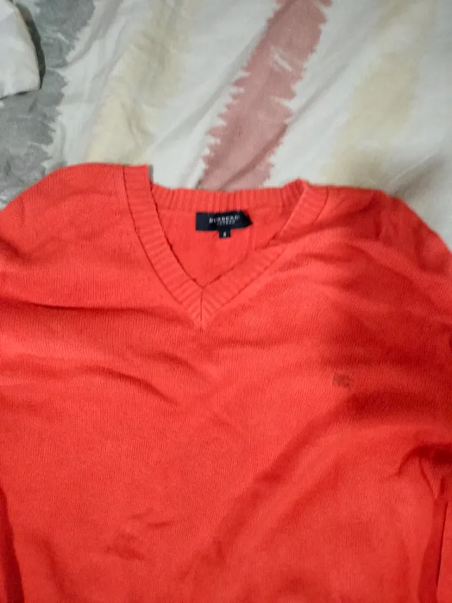 Jersey Burberry Naranja Manga Larga Talla 8/XL