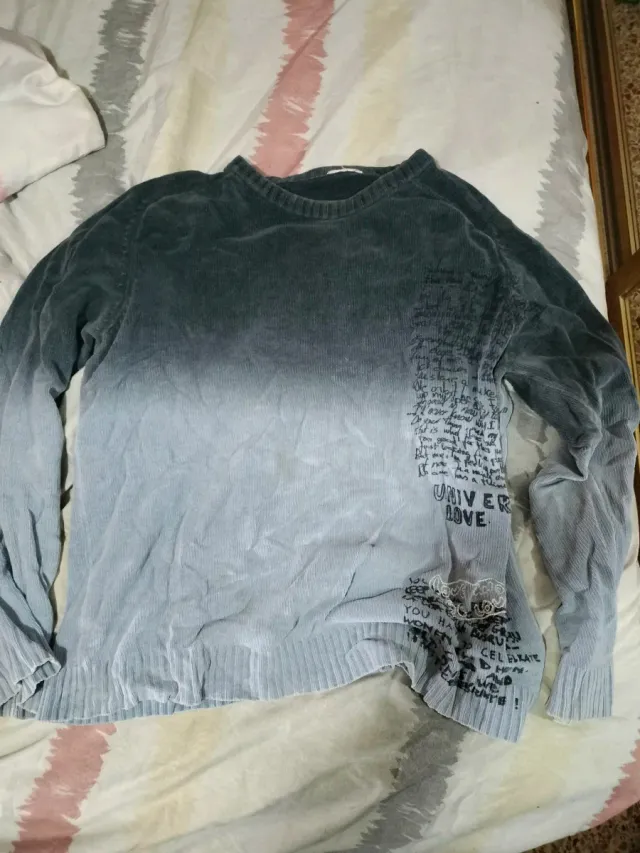 Jersey Desigual Degradado Azul y Gris