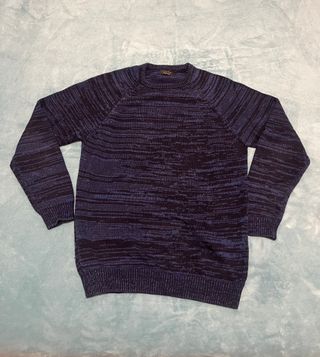 Sudadera de Punto Zara Man Talla L Azul Marino