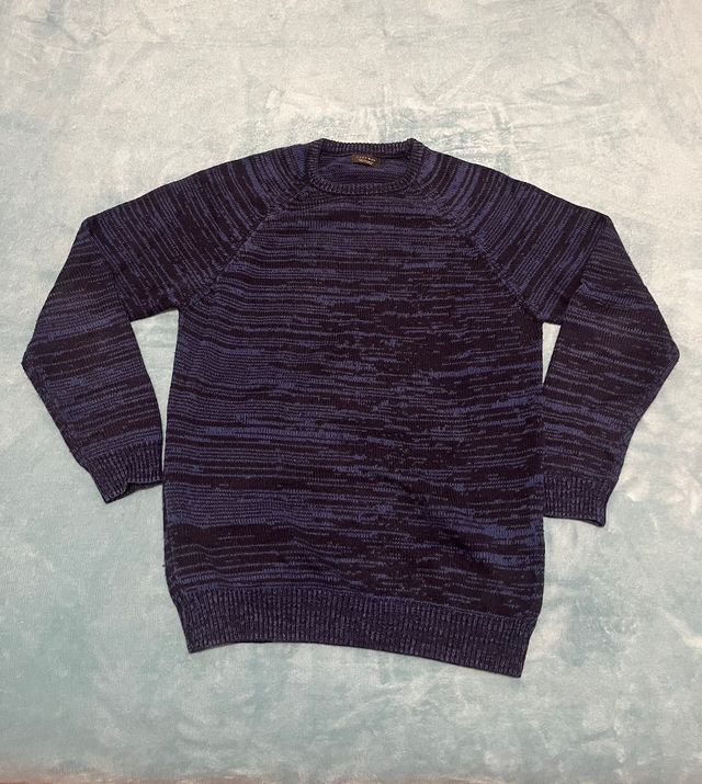 Sudadera de Punto Zara Man Talla L Azul Marino