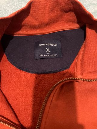 Sudadera Springfield cremallera marrón Talla XL